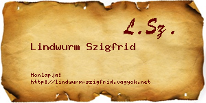 Lindwurm Szigfrid névjegykártya